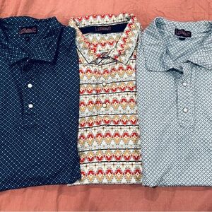 Rafter C Polo XXL Pearl Snap Men’s Western Patterned Shirts, Lot of 3 Shirts